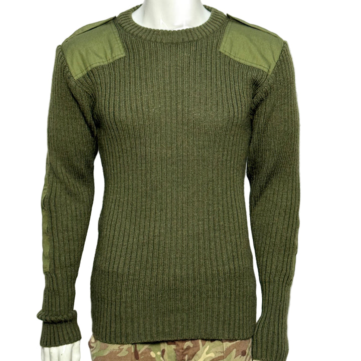 Olive Green Army Pullover Jumper – Genuine British Military Surplus Unisex Jumper