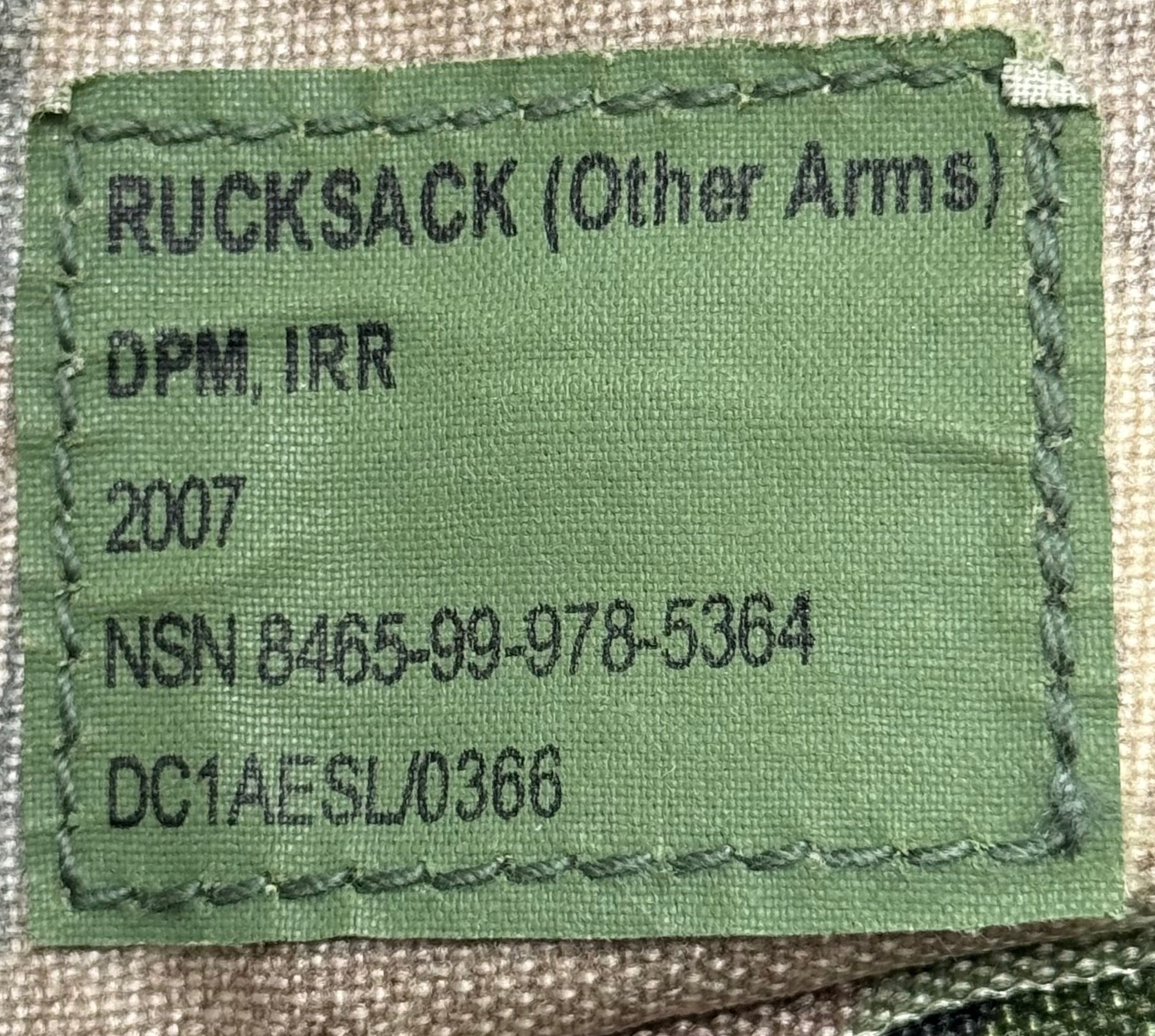 Genuine British Army Other Arms DPM Rucksack NSN 8465-99-978-5364