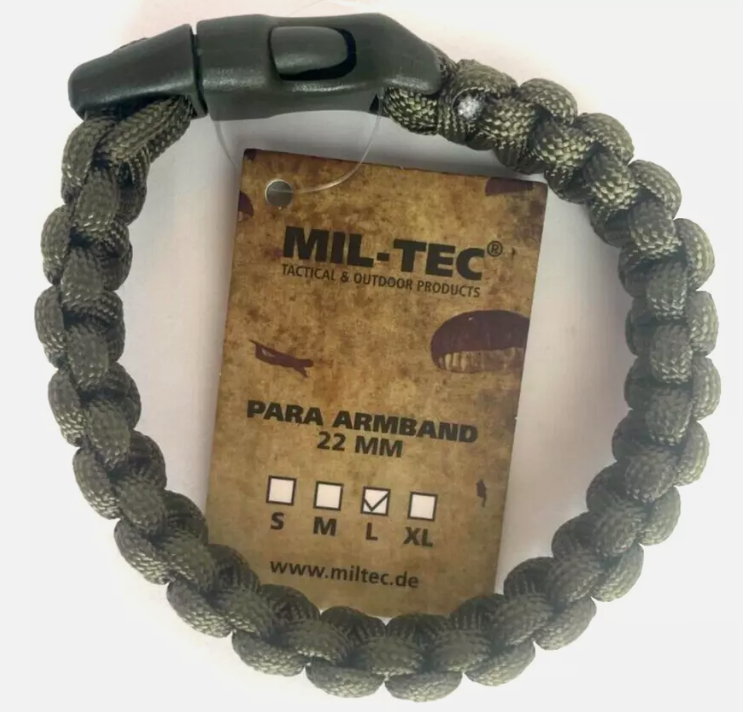 22MM PARACORD BRACELET WITH PLASTIC CLOSURE