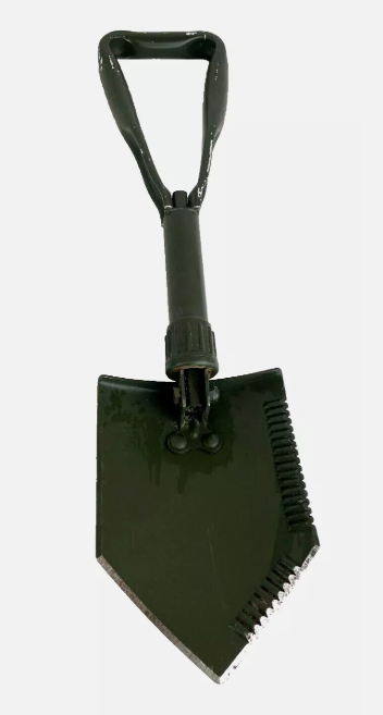 Genuine NATO British Army Trifold Shovel Entrenching Tool & Free Rubber Case