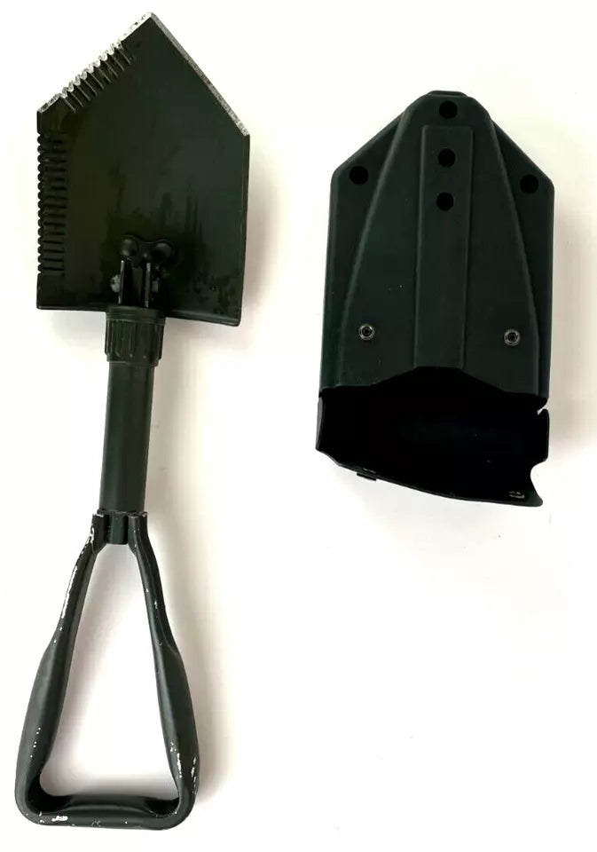 Genuine NATO British Army Trifold Shovel Entrenching Tool & Free Rubber Case