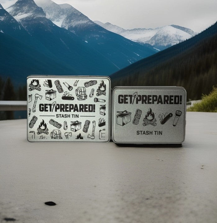 Survival Stash Tin Set Of 2 – Compact Emergency Kit Container for Storage