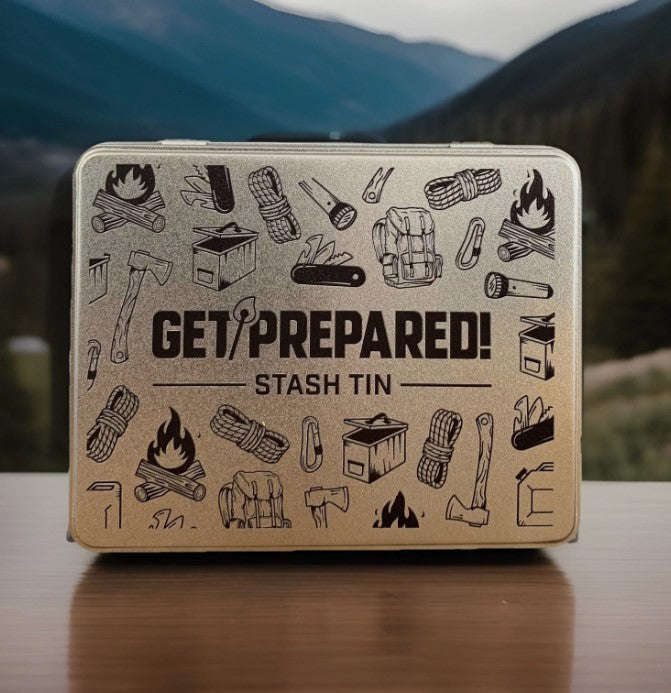 Large Survival Stash Tin – Compact Emergency Kit Container for Camping, Hiking
