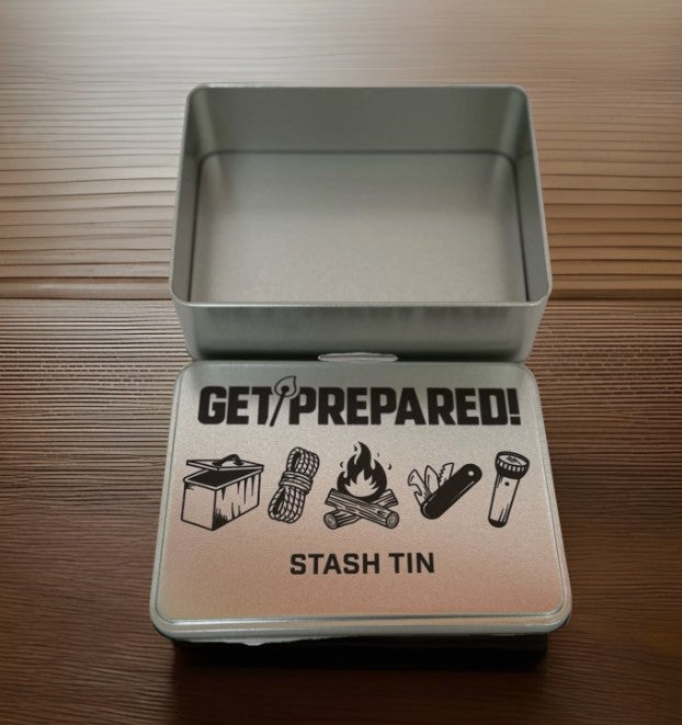 Medium Survival Stash Tin – Compact Emergency Kit Container for Camping, Hiking