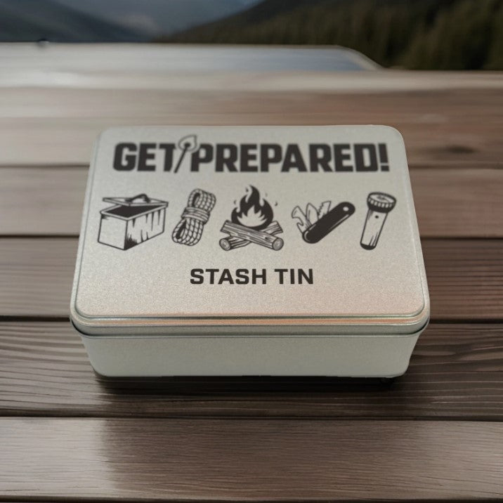 Medium Survival Stash Tin – Compact Emergency Kit Container for Camping, Hiking